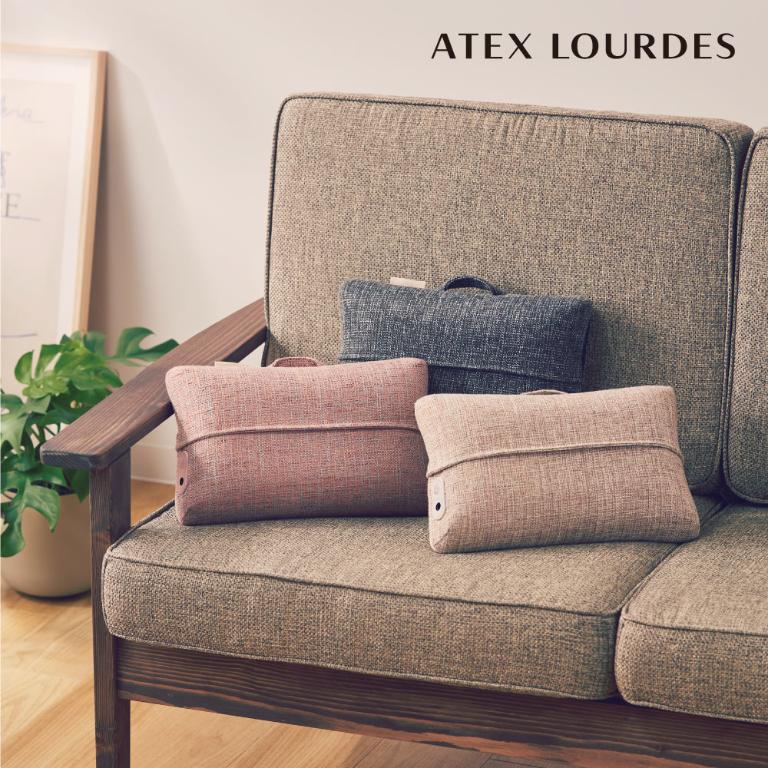 ATEX LOURDES MINI 3D彈力按摩枕 AX-HCL318(野莓裸粉/奶茶栗色)