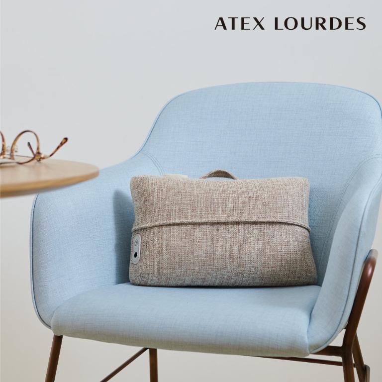 ATEX LOURDES MINI 3D彈力按摩枕 AX-HCL318(野莓裸粉/奶茶栗色)