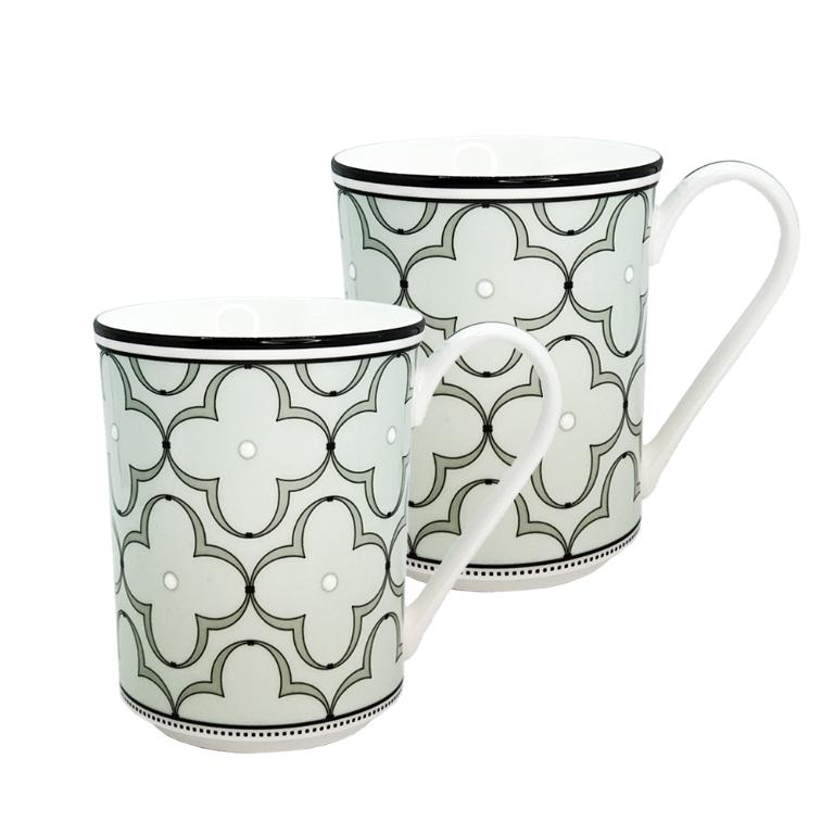 Noritake 春頌-馬克杯2入組(綠色+綠色)(精緻禮盒)(骨瓷)