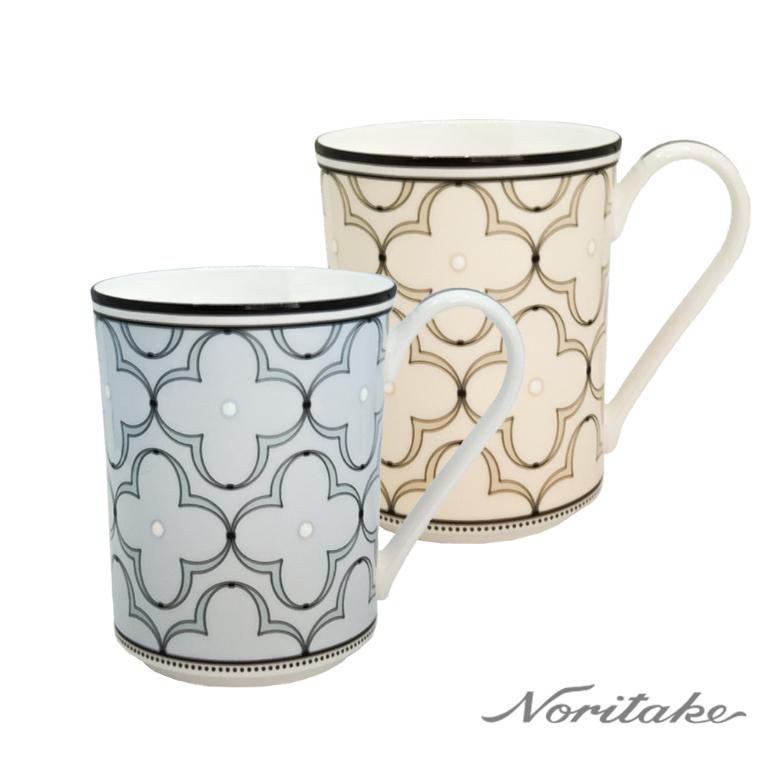 Noritake 春頌-馬克杯2入組(藍色+黃色)(精緻禮盒)(骨瓷)