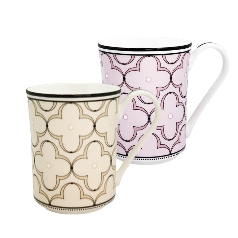Noritake 春頌-馬克杯2入組(粉色+黃色)(精緻禮盒)(骨瓷)