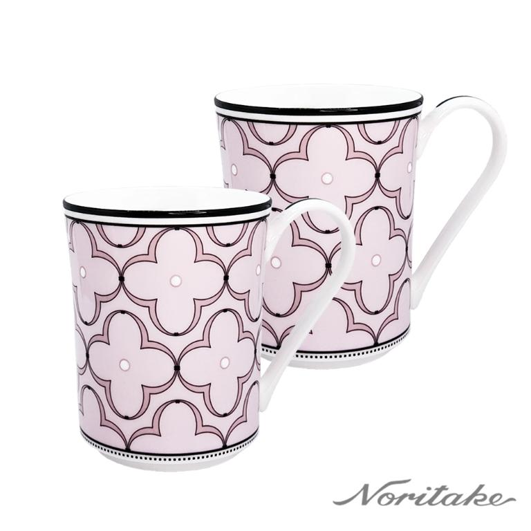 Noritake 春頌-馬克杯2入組(粉色+粉色)(精緻禮盒)(骨瓷)