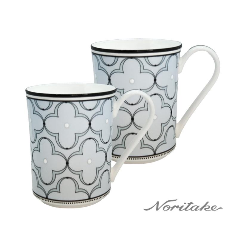 Noritake 春頌-馬克杯2入組(藍色+藍色)(精緻禮盒)(骨瓷)