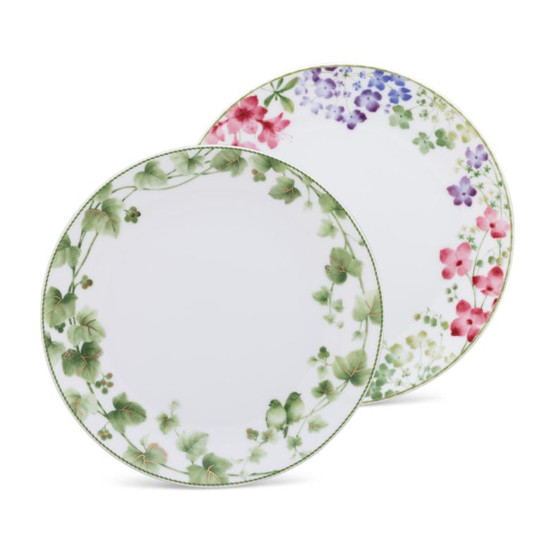 Noritake 布魯明花園&times;藤間私語-圓盤2入(禮盒)