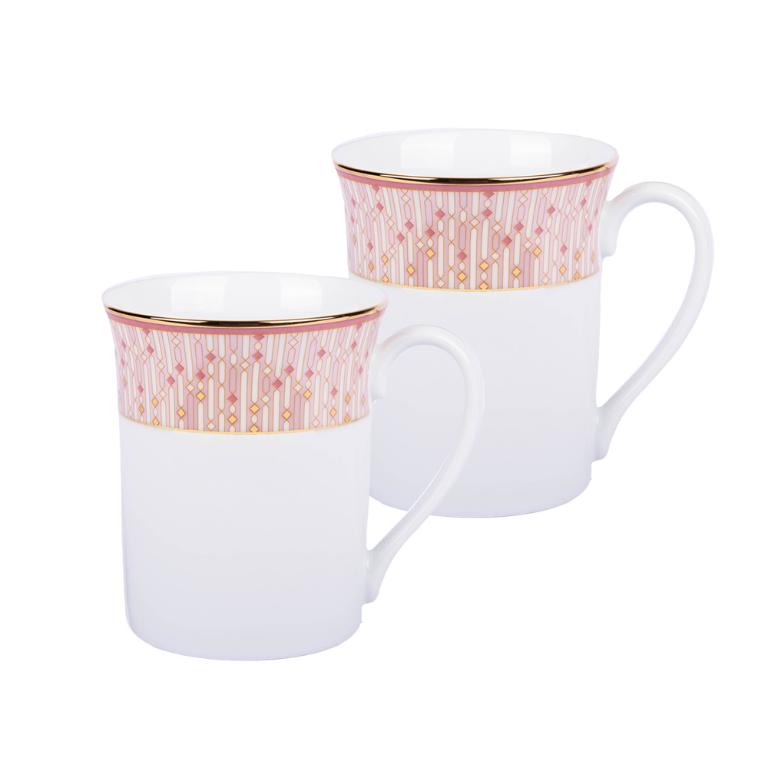 Noritake 流光輕語-馬克杯2入組(粉色+粉色)(精緻禮盒)