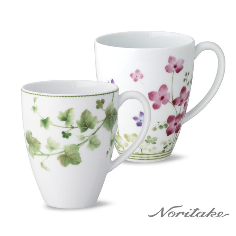 Noritake 布魯明花園&times;藤間私語-馬克杯2入(精緻禮盒)