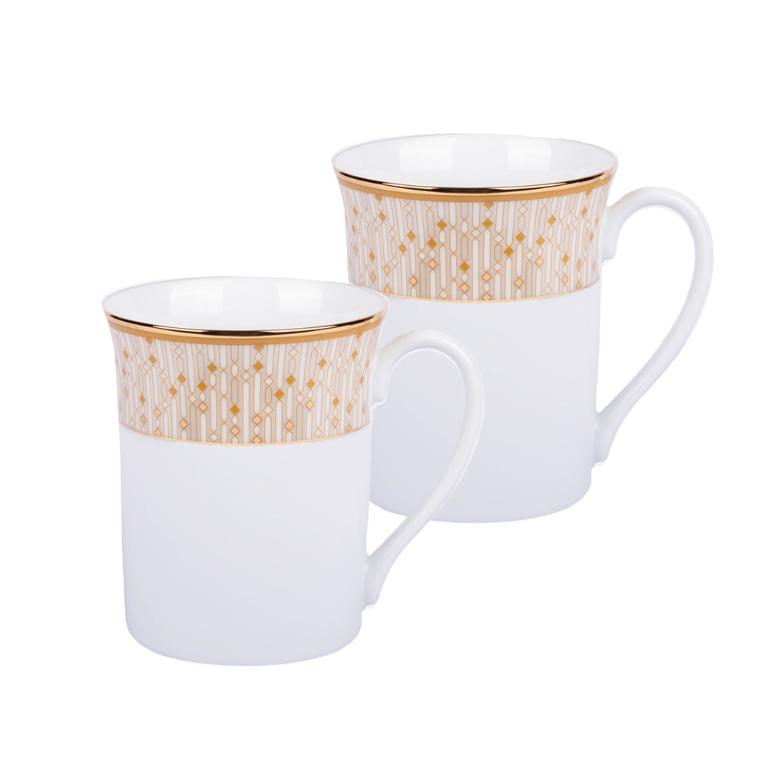 Noritake 流光輕語-馬克杯2入組(橘色+橘色)(精緻禮盒)