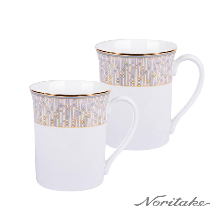 Noritake 流光輕語-馬克杯2入組(藍色+藍色)(精緻禮盒)