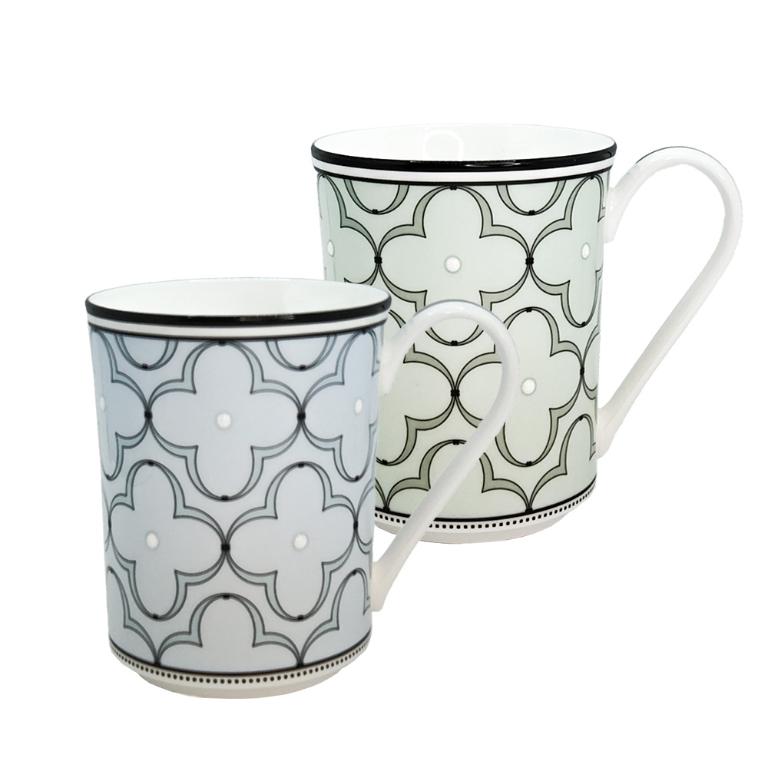 Noritake 春頌-馬克杯2入組(藍色+綠色)(精緻禮盒)(骨瓷)