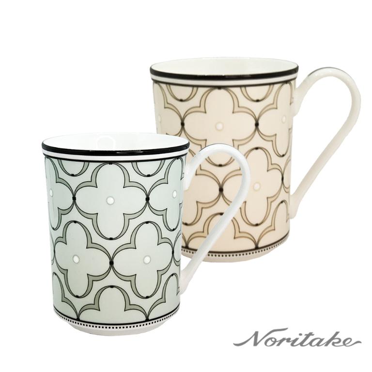 Noritake 春頌-馬克杯2入組(黃色+綠色)(精緻禮盒)(骨瓷)