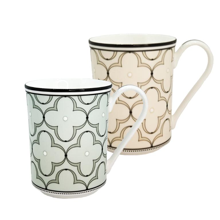 Noritake 春頌-馬克杯2入組(黃色+綠色)(精緻禮盒)(骨瓷)