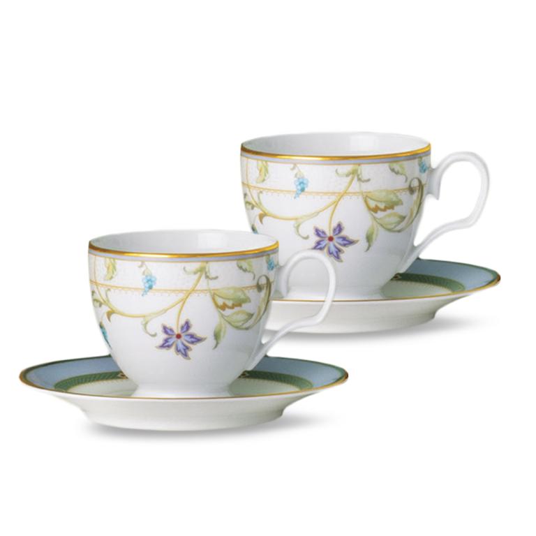 Noritake 藍堇華爾滋-咖啡對杯(精緻禮盒)