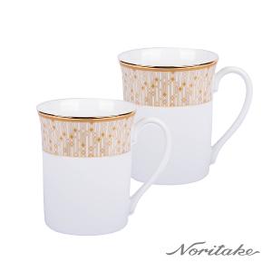 Noritake 流光輕語-馬克杯2入組(橘色+橘色)(精緻禮盒)