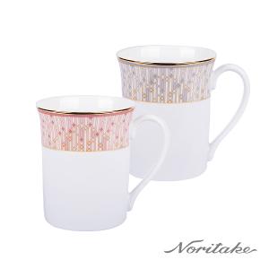 Noritake 流光輕語-馬克杯2入組(粉色+藍色)(精緻禮盒)