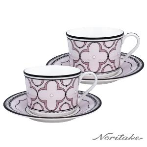 Noritake 春頌-咖啡對杯(粉色+粉色)(精緻禮盒)(骨瓷)