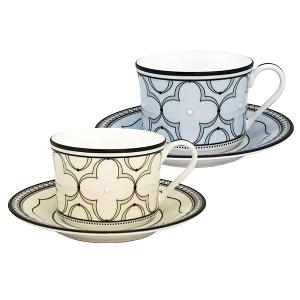 Noritake 春頌-咖啡對杯(藍色+黃色)(骨瓷)(精緻禮盒)