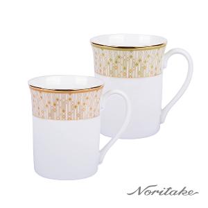 Noritake 流光輕語-馬克杯2入組(橘色+綠色)(精緻禮盒)