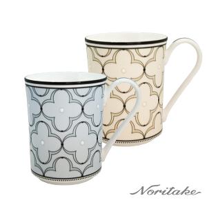 Noritake 春頌-馬克杯2入組(藍色+黃色)(精緻禮盒)(骨瓷)
