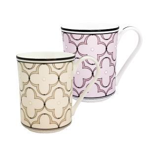 Noritake 春頌-馬克杯2入組(粉色+黃色)(精緻禮盒)(骨瓷)