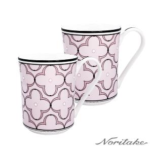 Noritake 春頌-馬克杯2入組(粉色+粉色)(精緻禮盒)(骨瓷)