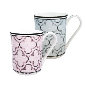 Noritake 春頌-馬克杯2入組(藍色+粉色)(精緻禮盒)(骨瓷)