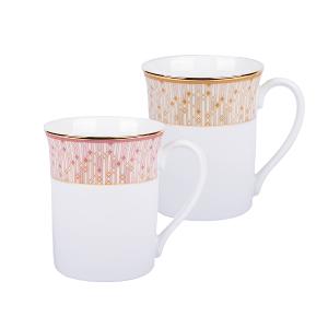 Noritake 流光輕語-馬克杯2入組(粉色+橘色)(精緻禮盒)