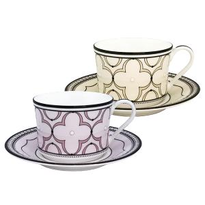 Noritake 春頌-咖啡對杯(粉色+黃色)(骨瓷)(精緻禮盒)