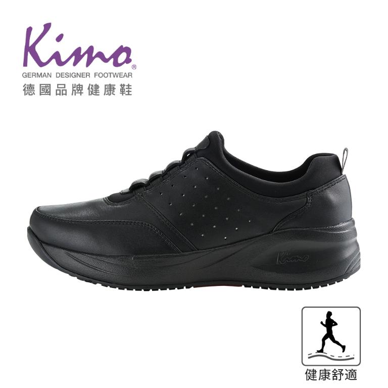 Kimo專利足弓支撐-真皮經典休閒健康鞋 女鞋 (黑色 KBFWF160203)