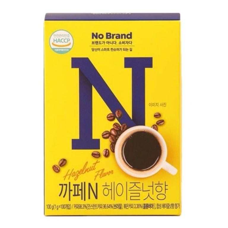 No Brand 即溶榛果風味黑咖啡沖調粉 100入/盒