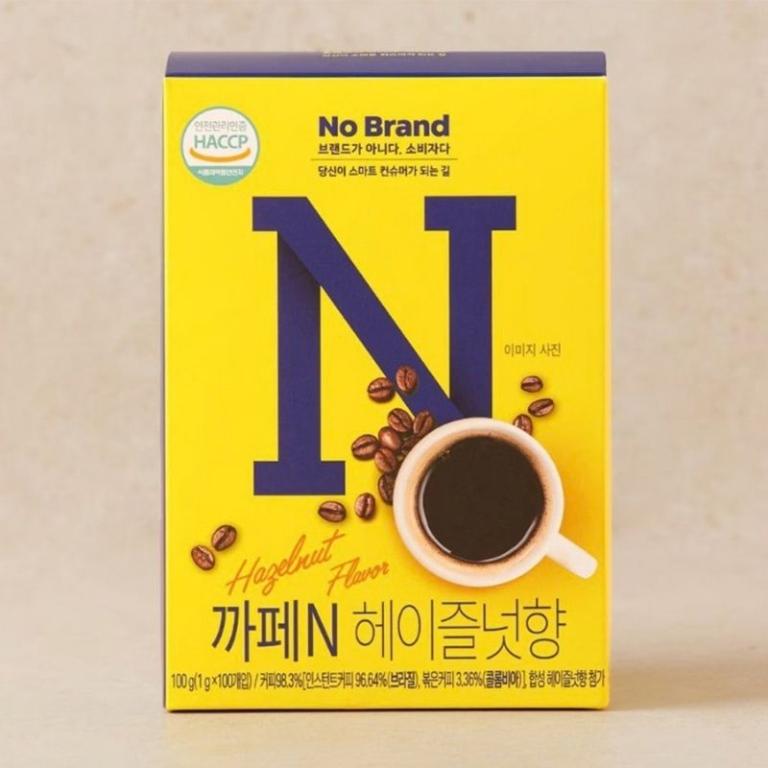 No Brand 即溶榛果風味黑咖啡沖調粉 100入/盒
