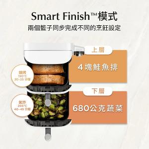 NINJA Double Stack SL201 6合1雙層氣炸鍋|垂直堆疊省空間、分區同步料理、同步上菜