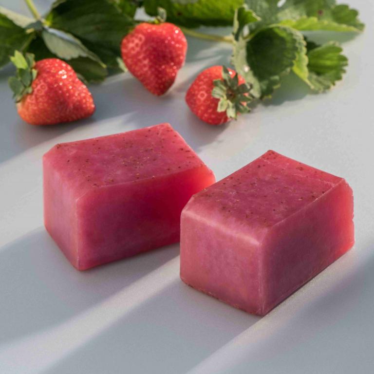 菠丹妮 草莓手工皂 80g 立方型