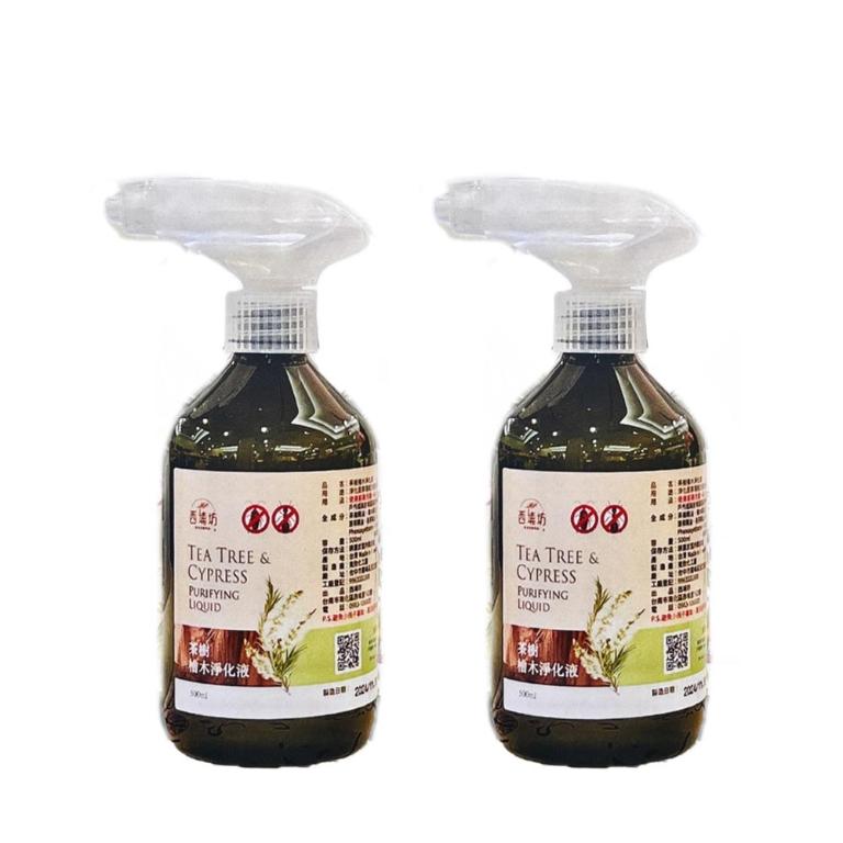 西埔坊 茶樹檜木淨化液 居家清潔劑 500ml 二入