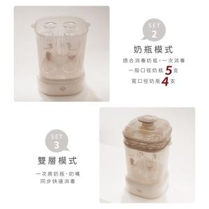 優生蒸氣消毒鍋 (奶杏色/青櫻色)