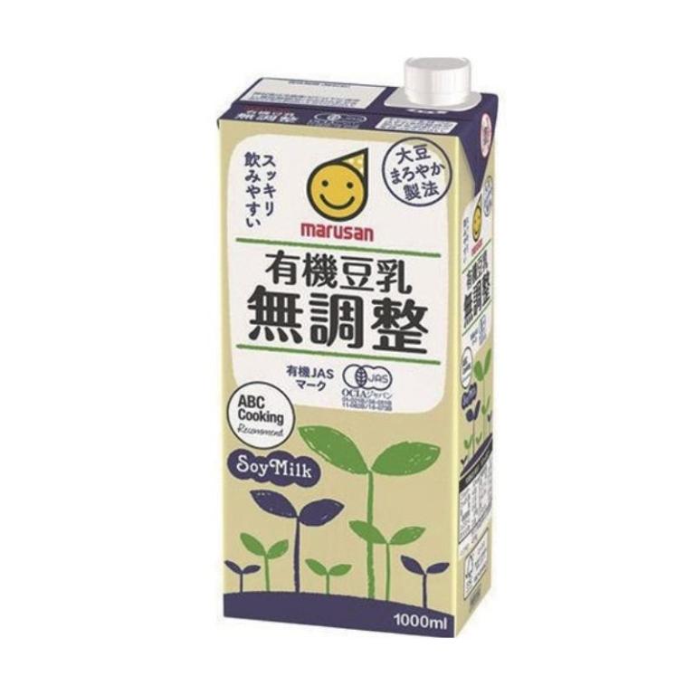 【箱購】丸三愛 無調整有機豆乳 1L x6瓶