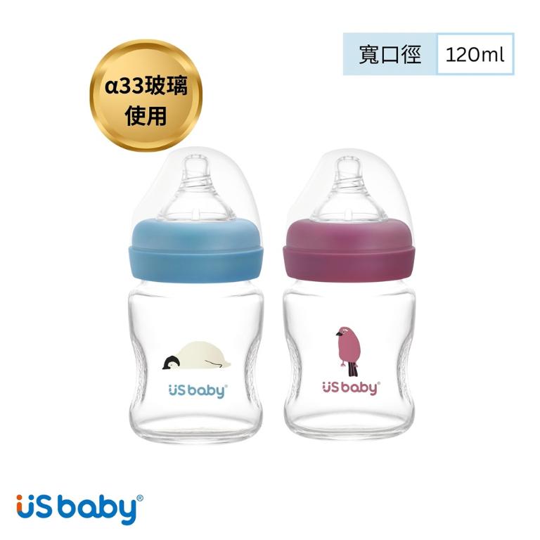優生 真母感愛地球玻璃奶瓶-寬口徑 120ml (企鵝/朱雀)
