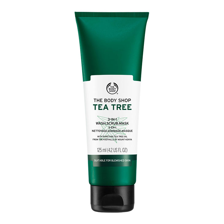 The Body shop 茶樹3效淨膚磨砂面膜-125ML