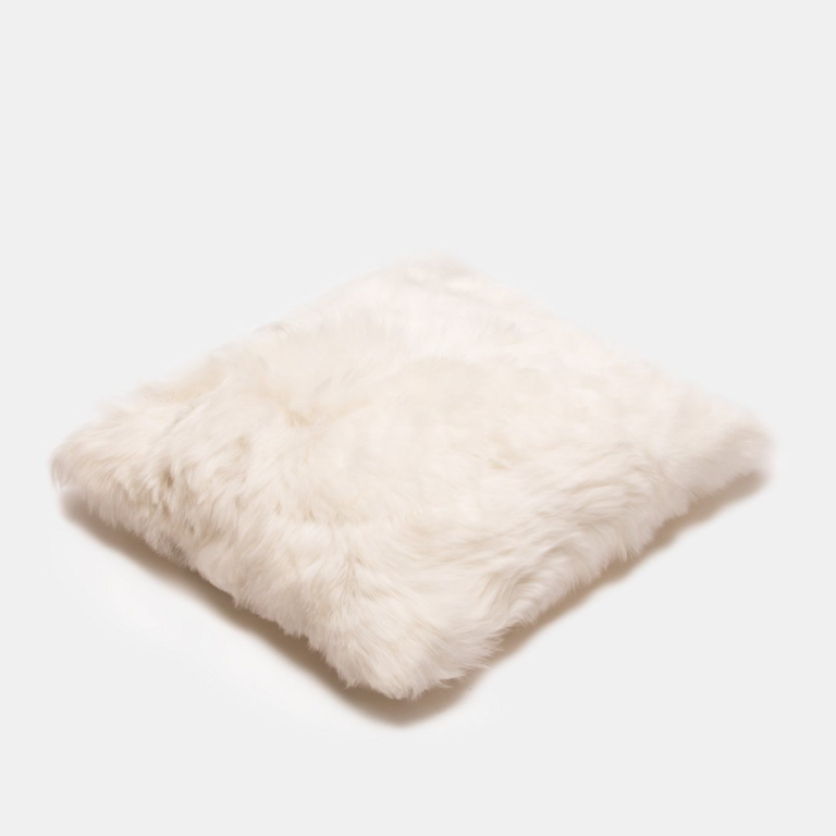 詩蘭慕 schramm-ALPAKA-奢華雙面裝飾抱枕套 YAKU(白色)40x40cm